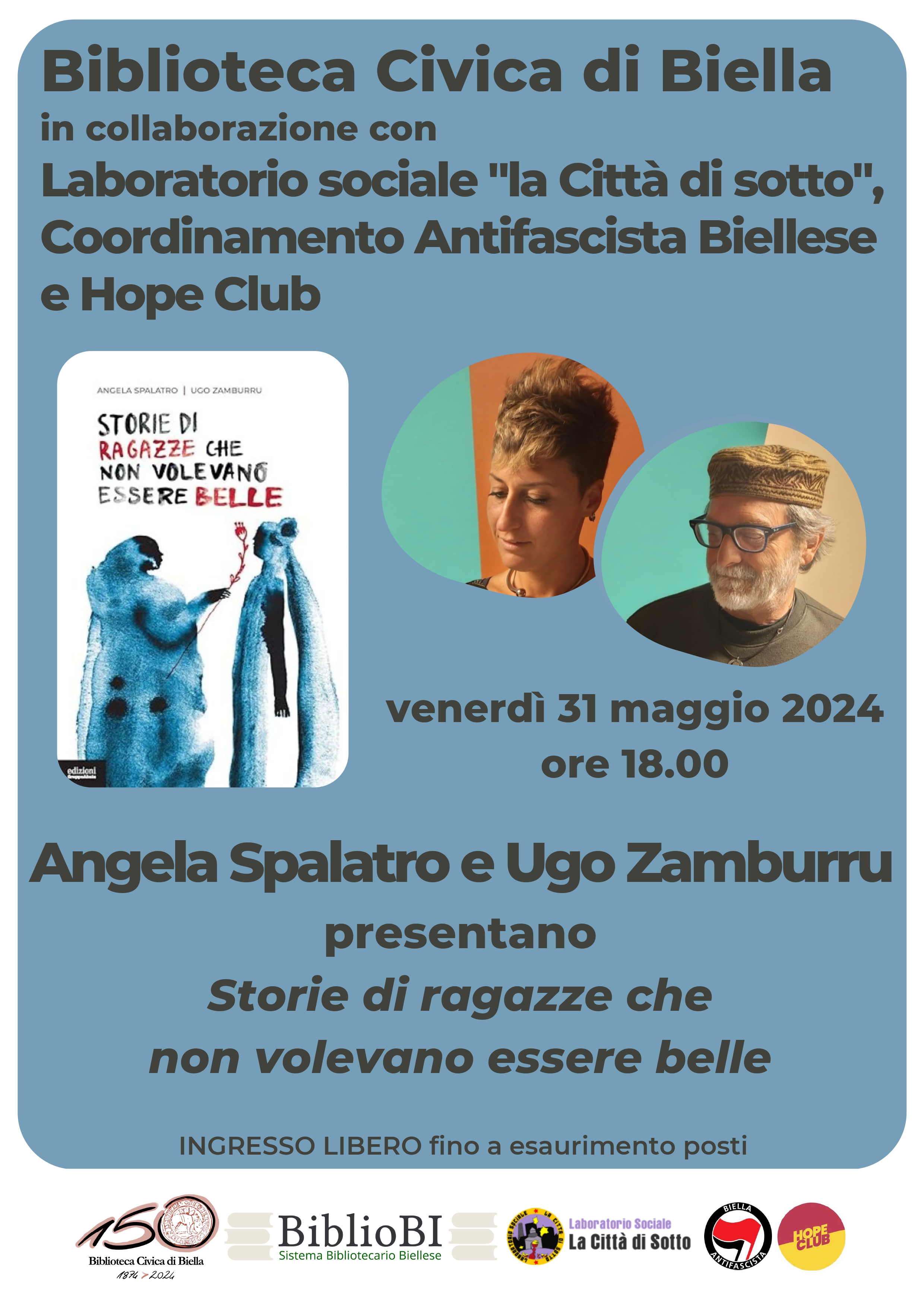 Presentazione di "Storie di ragazze che non volevano essere belle" di Angela Spalatro e Ugo Zamburru
