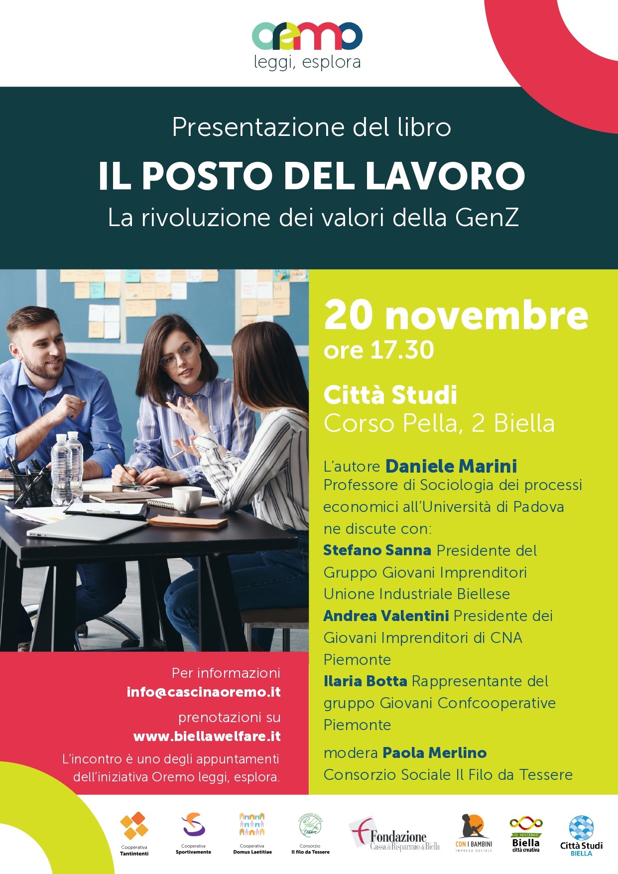 Presentazione libro &ldquo;Il posto del lavoro. La rivoluzione dei valori della GenZ&rdquo; di Daniele Marini