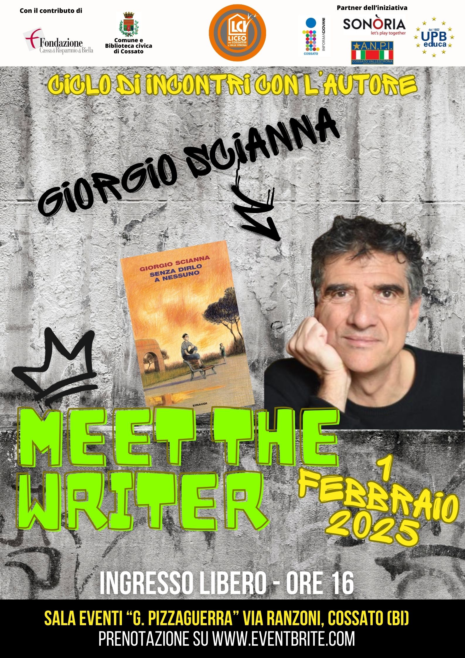 Meet the writer - Presentazione del libro "Senza dirlo a nessuno" di Giorgio Scianna