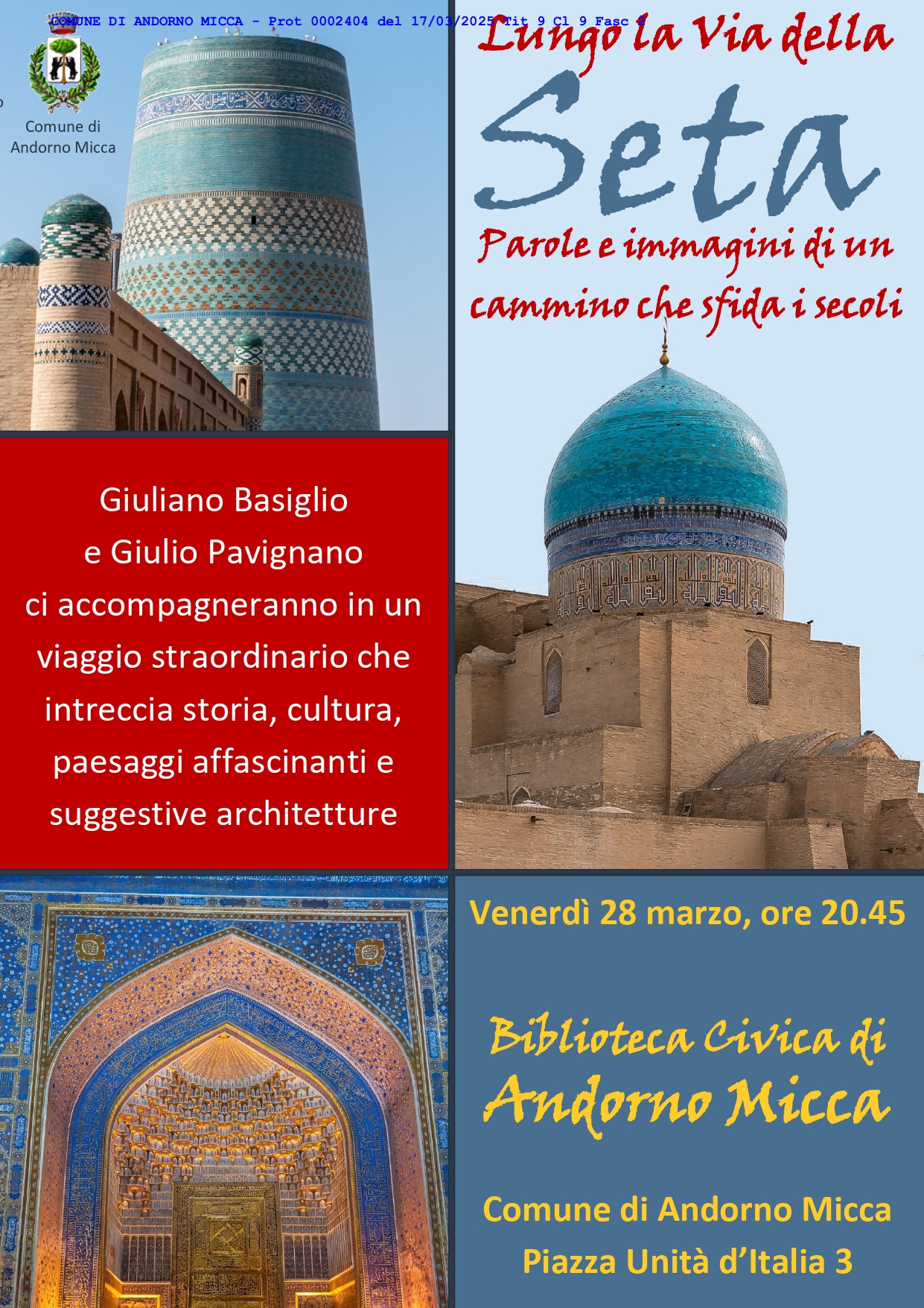 “LUNGO LA VIA DELLA SETA”