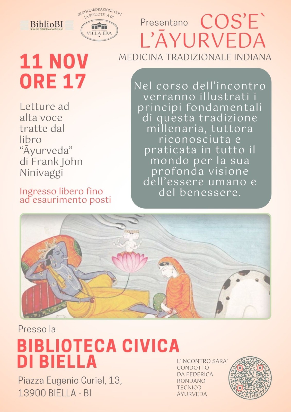 Incontro "Cos'è l'Ayurveda" a cura di Federica Rondano