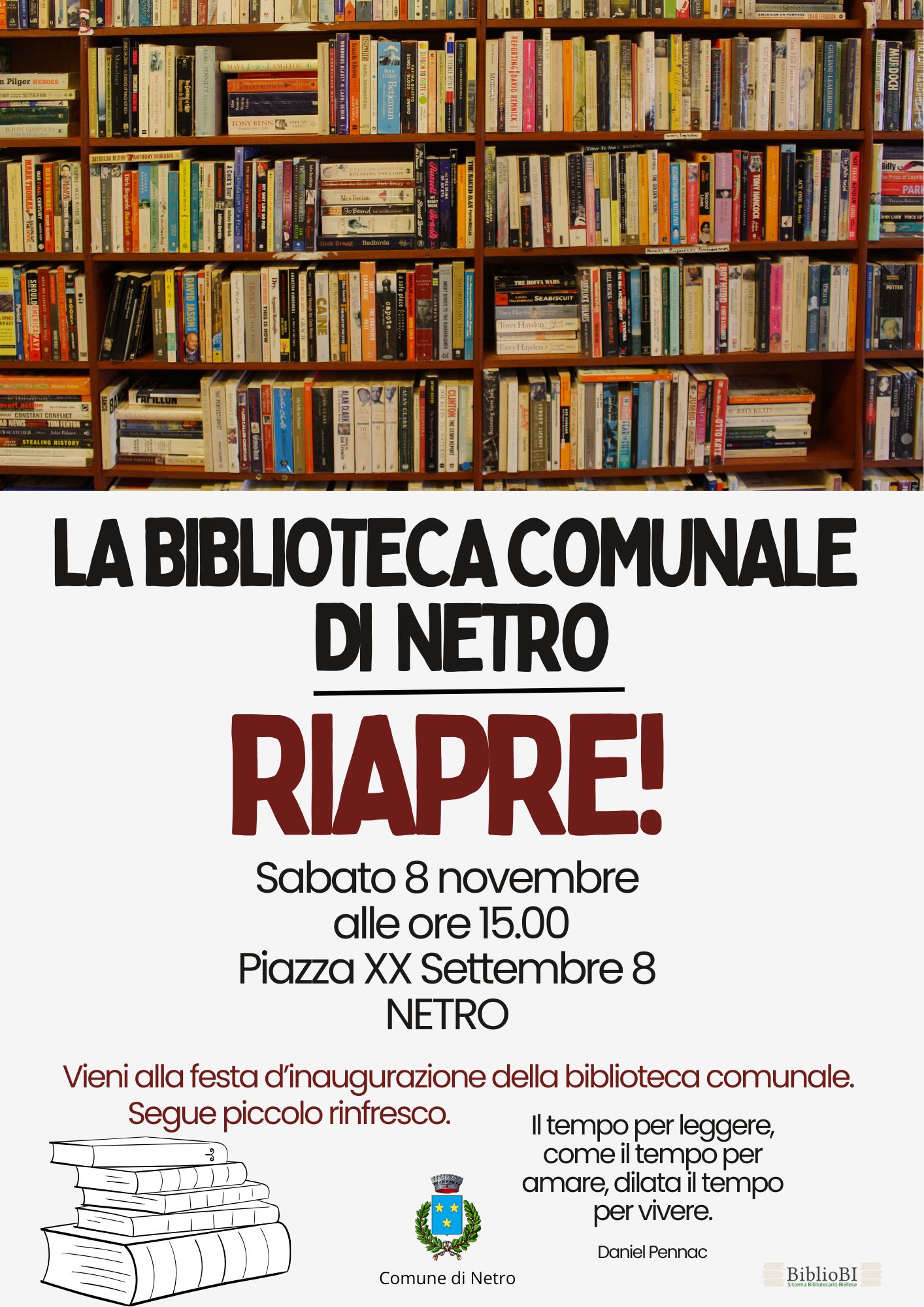 Riapertura della Biblioteca Comunale di Netro