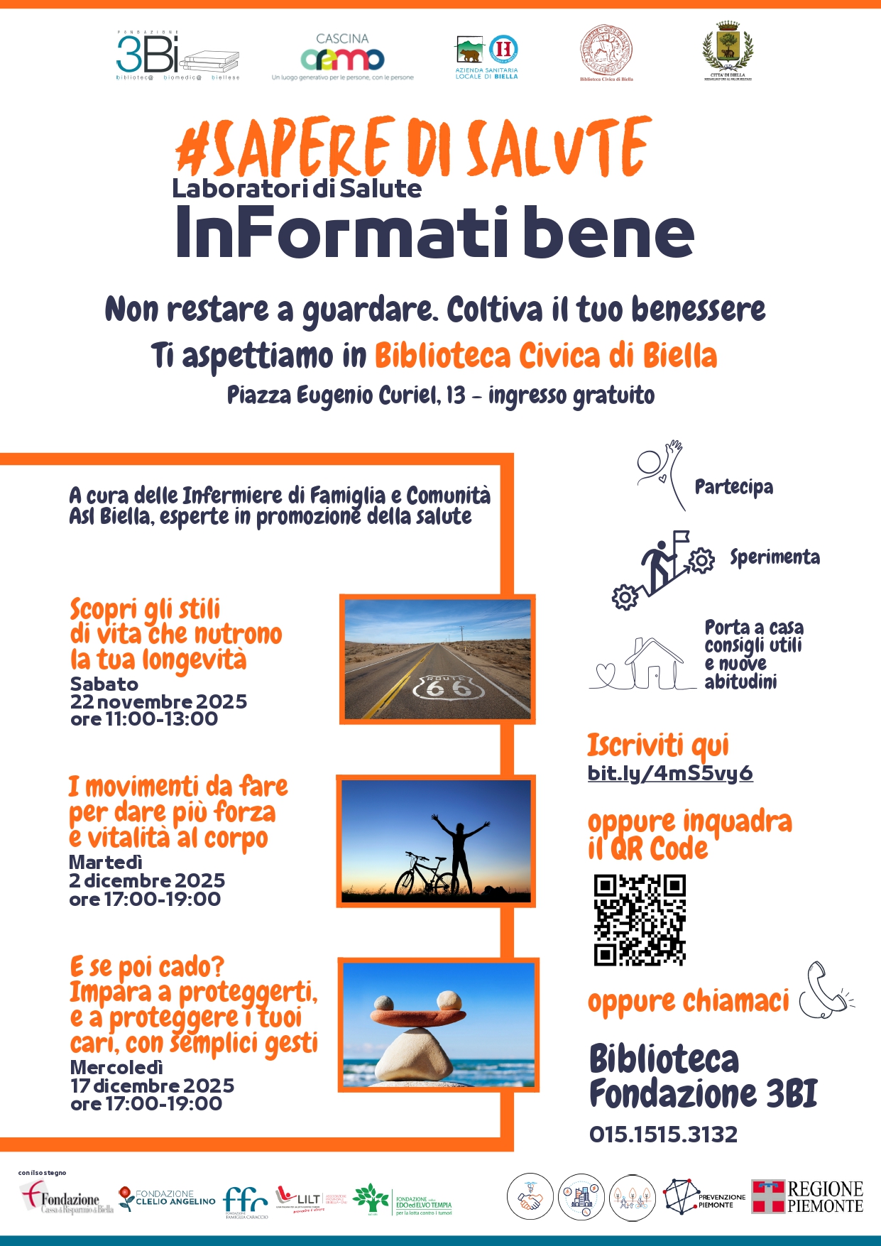 “InFormati Bene - Laboratori di Salute”: appuntamenti gratuiti per coltivare il benessere a Biella