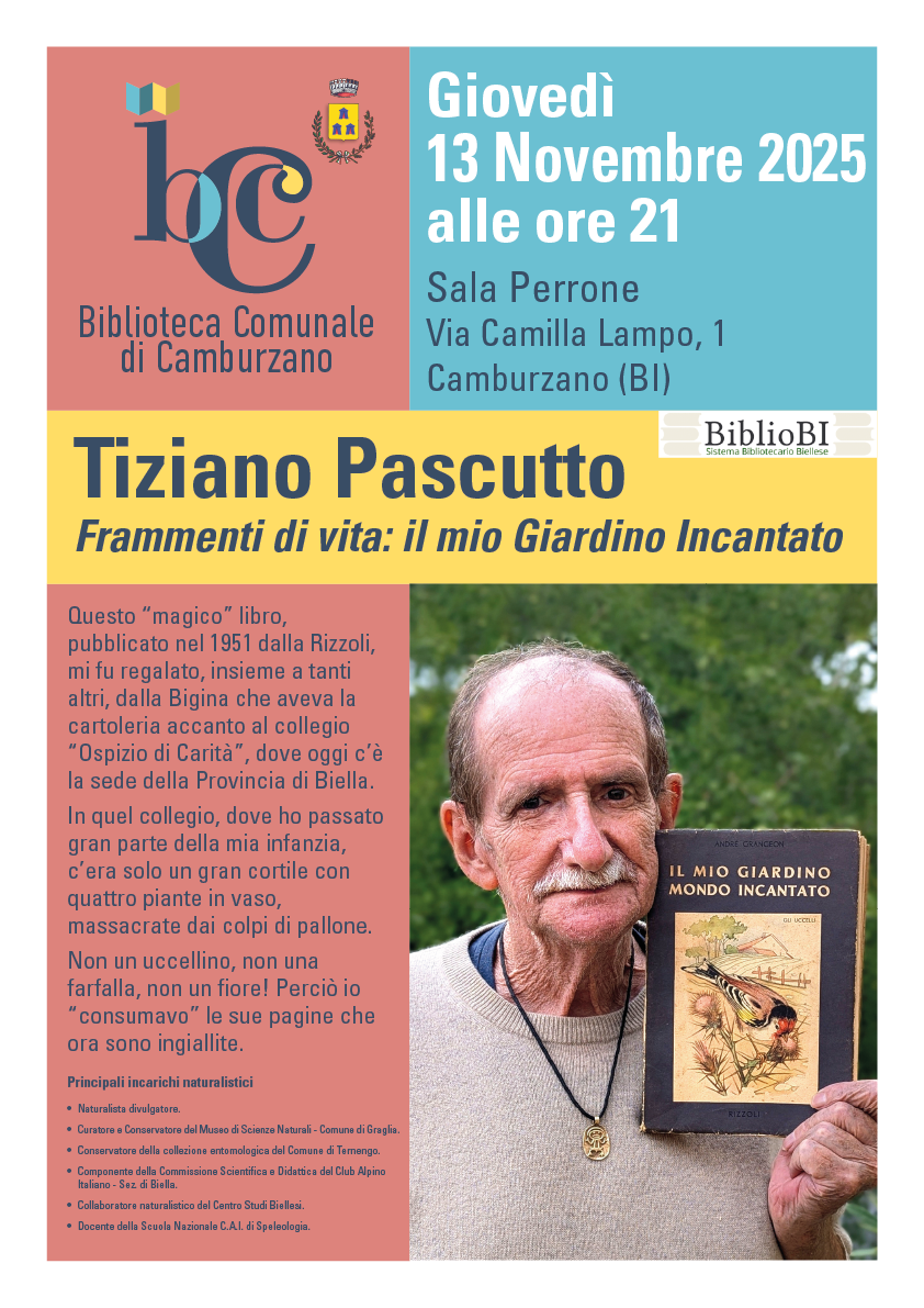 Tiziano Pascutto presenta "Frammenti di vita: il mio Giardino Incantato"