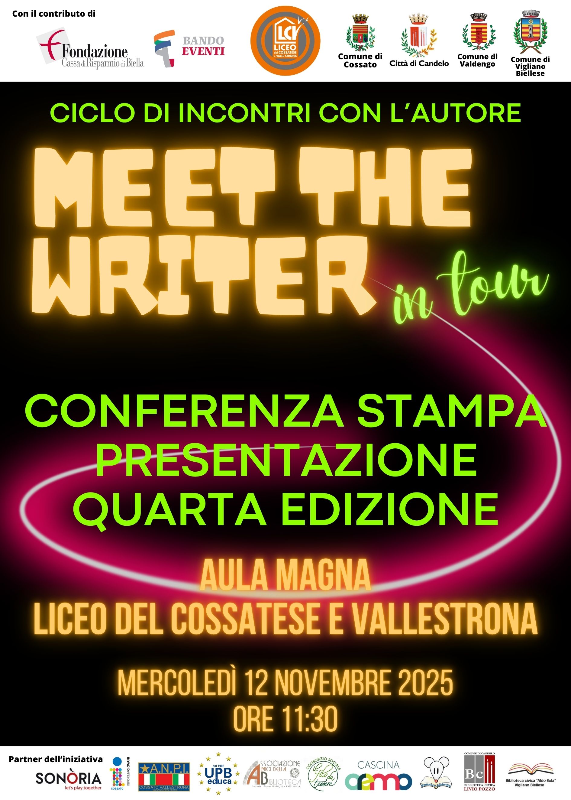 Conferenza stampa di presentazione della quarta edizione del progetto "Meet the writer"