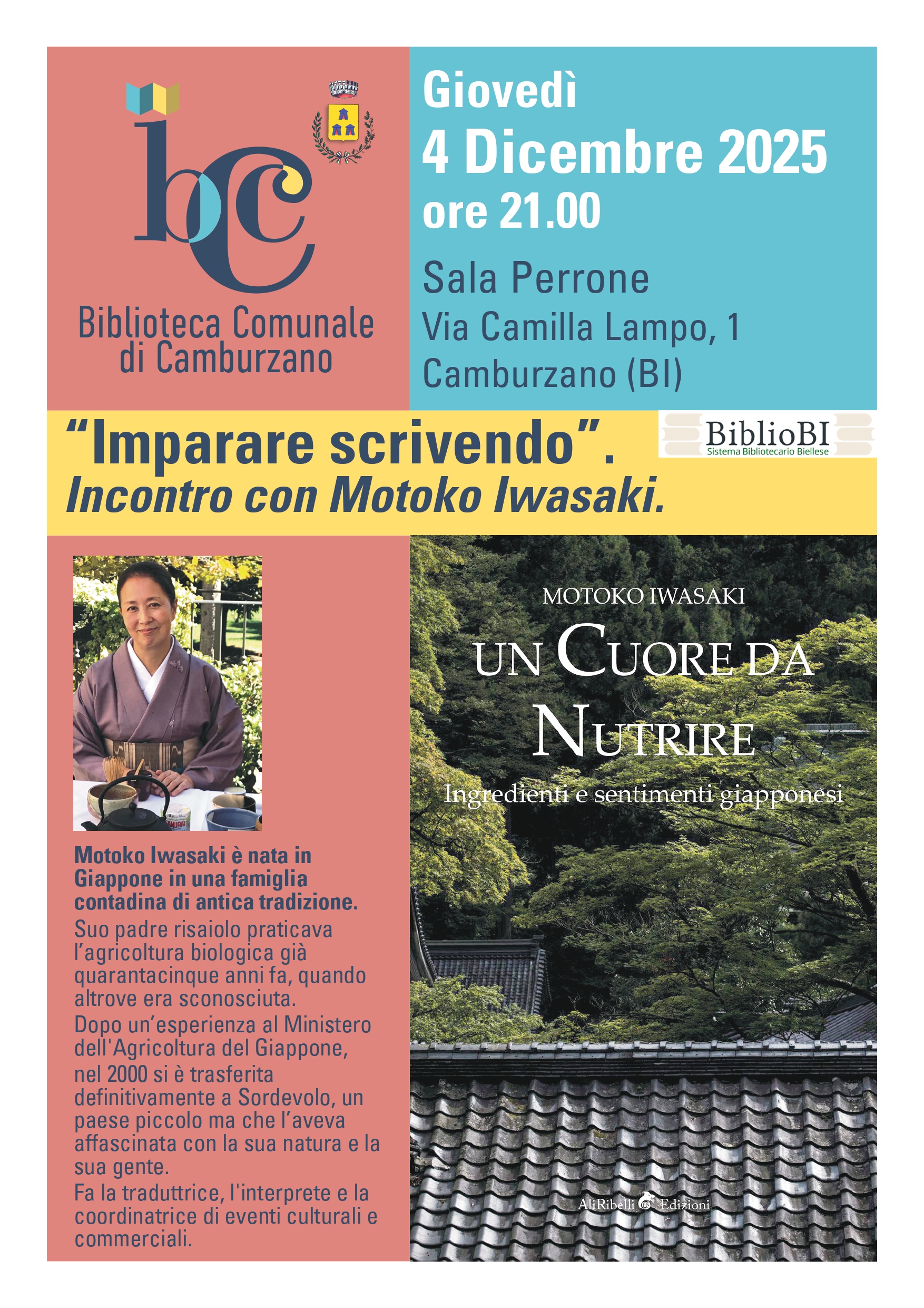 “Imparare scrivendo”. Incontro con Motoko Iwasaki.