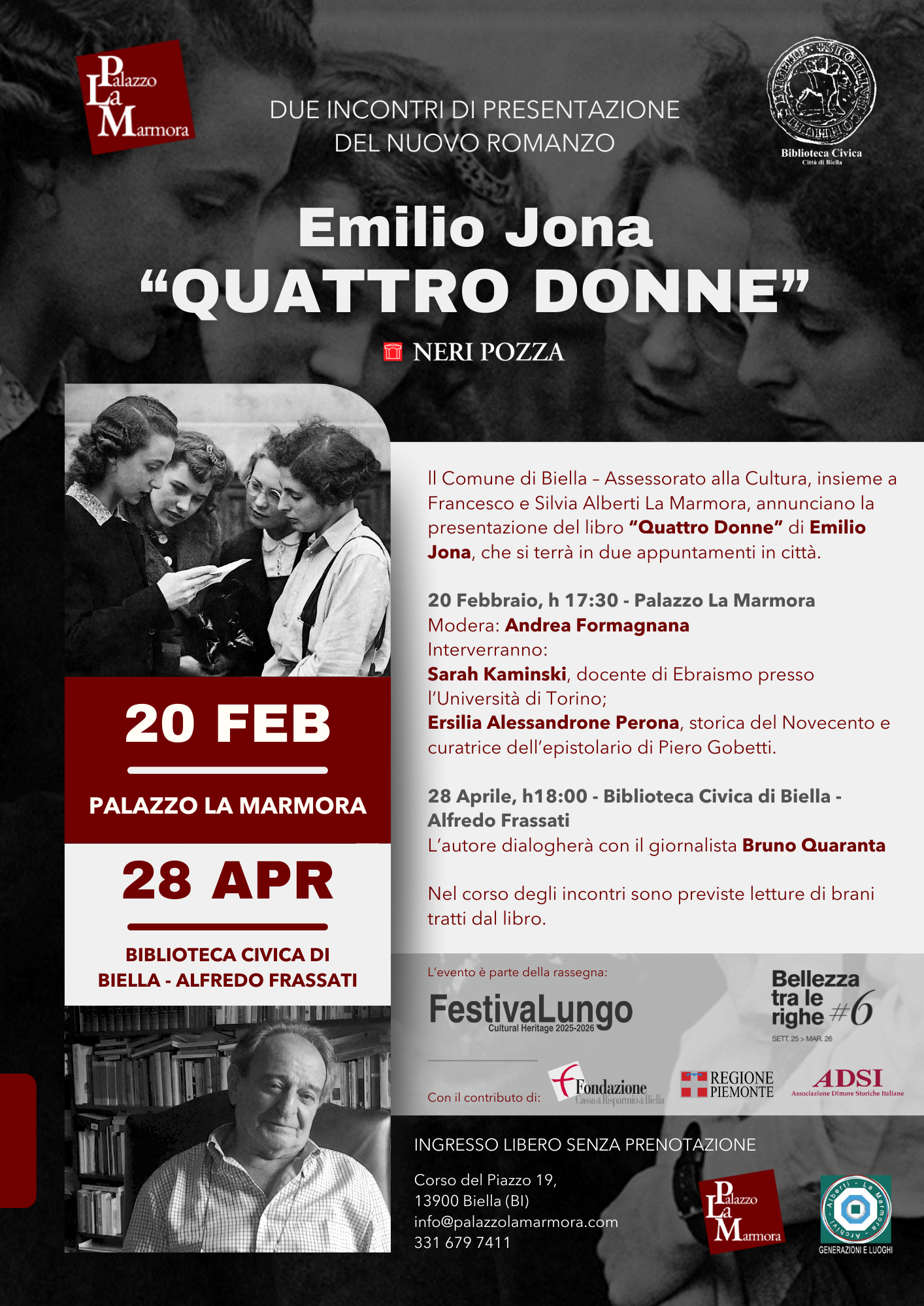 Emilio Jona presenta il suo ultimo libro "Quattro donne"