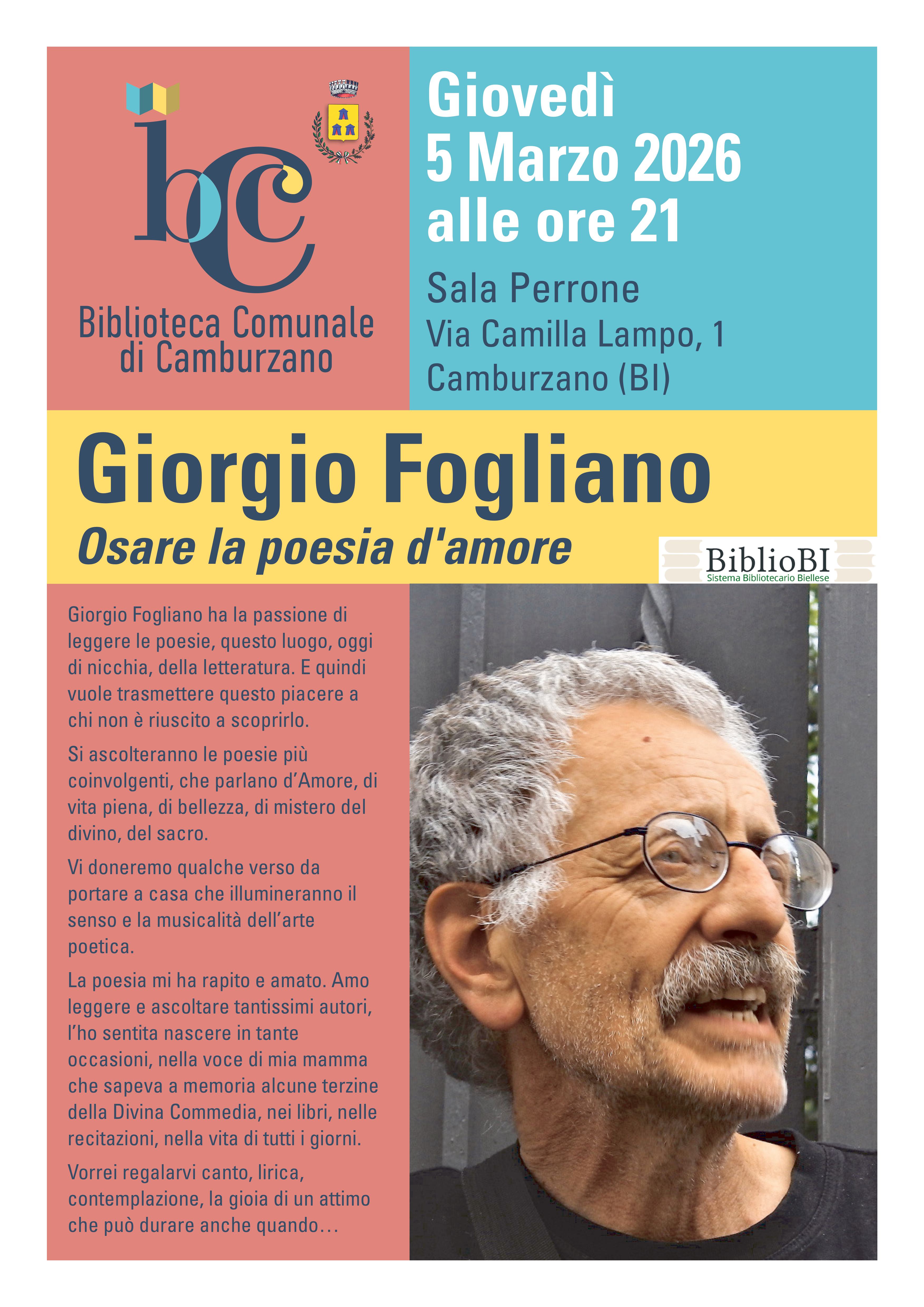 Giorgio Fogliano - Osare la poesia d&rsquo;amore