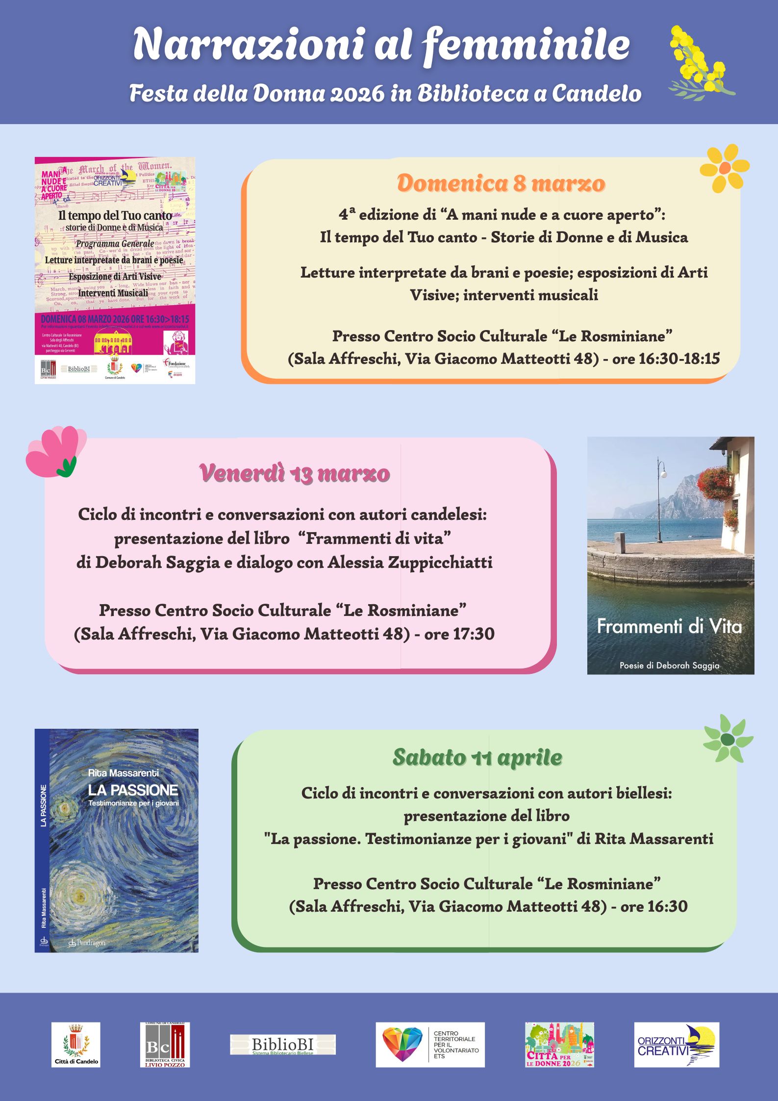 Narrazioni al femminile 2026