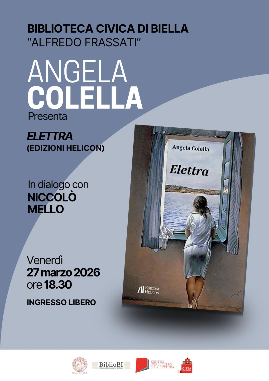 Angela Colella presenta il suo primo romanzo "Elettra"