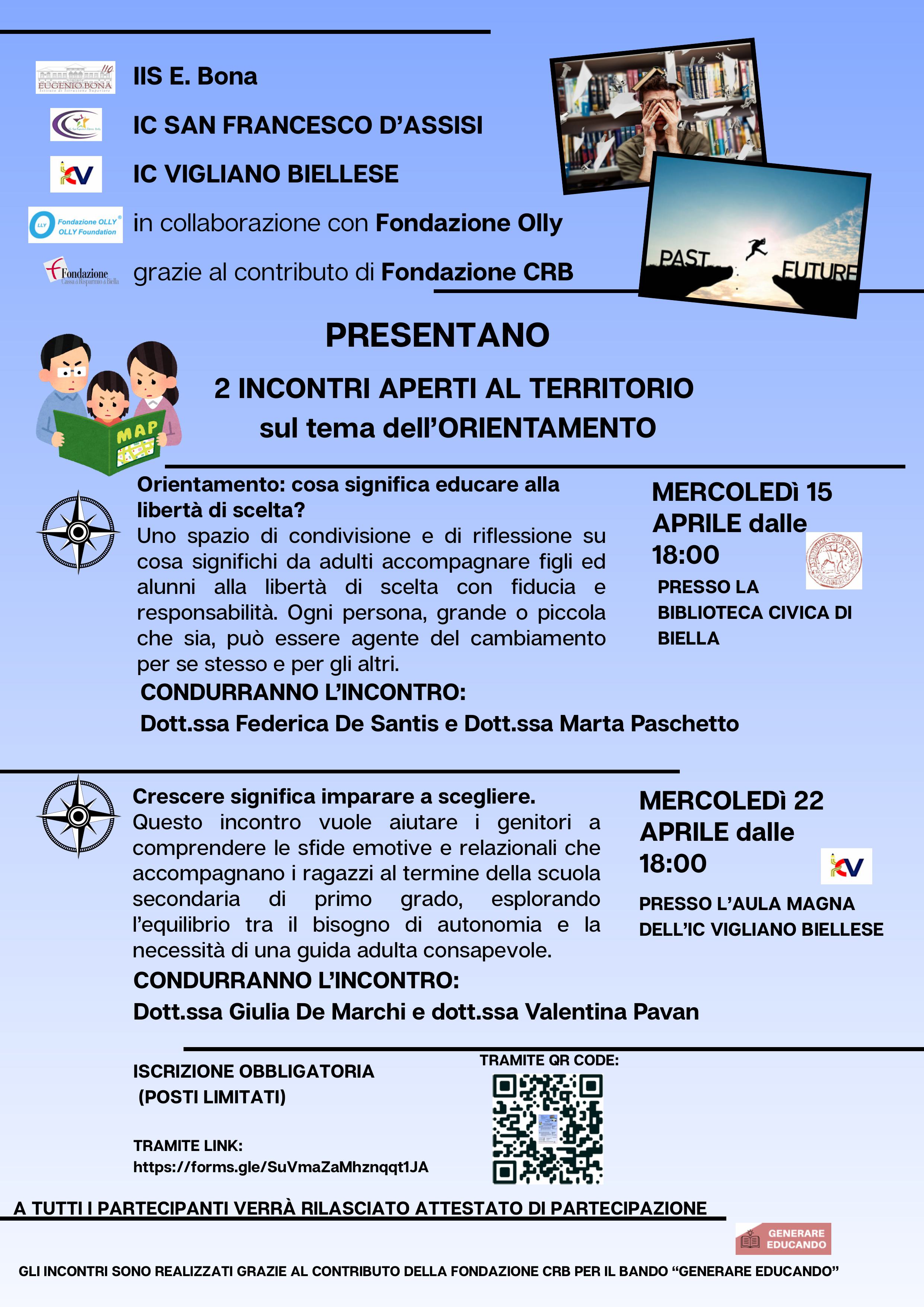 INCONTRI APERTI AL TERRITORIO sul tema dell&rsquo;ORIENTAMENTO