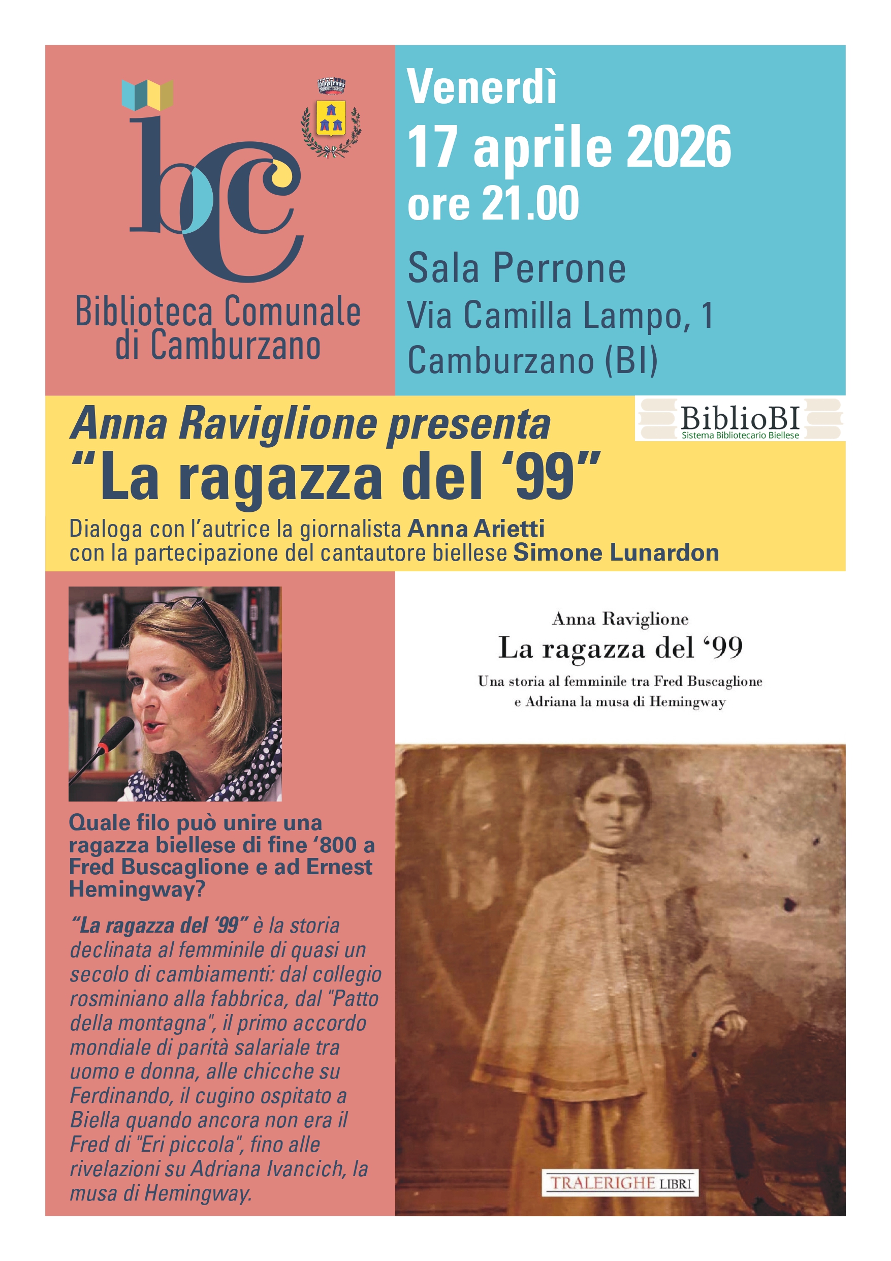 Quale filo pu&ograve; unire una ragazza biellese di fine &lsquo;800 a Fred Buscaglione e ad Ernest Hemingway?