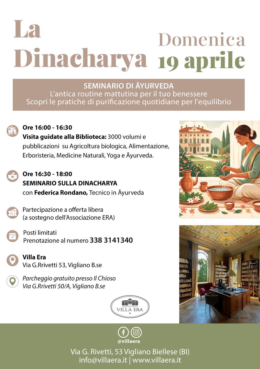 Ritrovare l&rsquo;equilibrio con l&rsquo;Āyurveda: a Villa Era un seminario dedicato alla "Dinacharya"