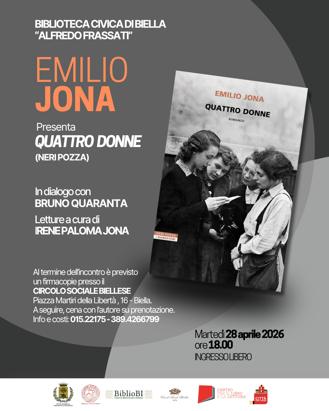 Presentazione del libro "Quattro donne" di Emilio Jona