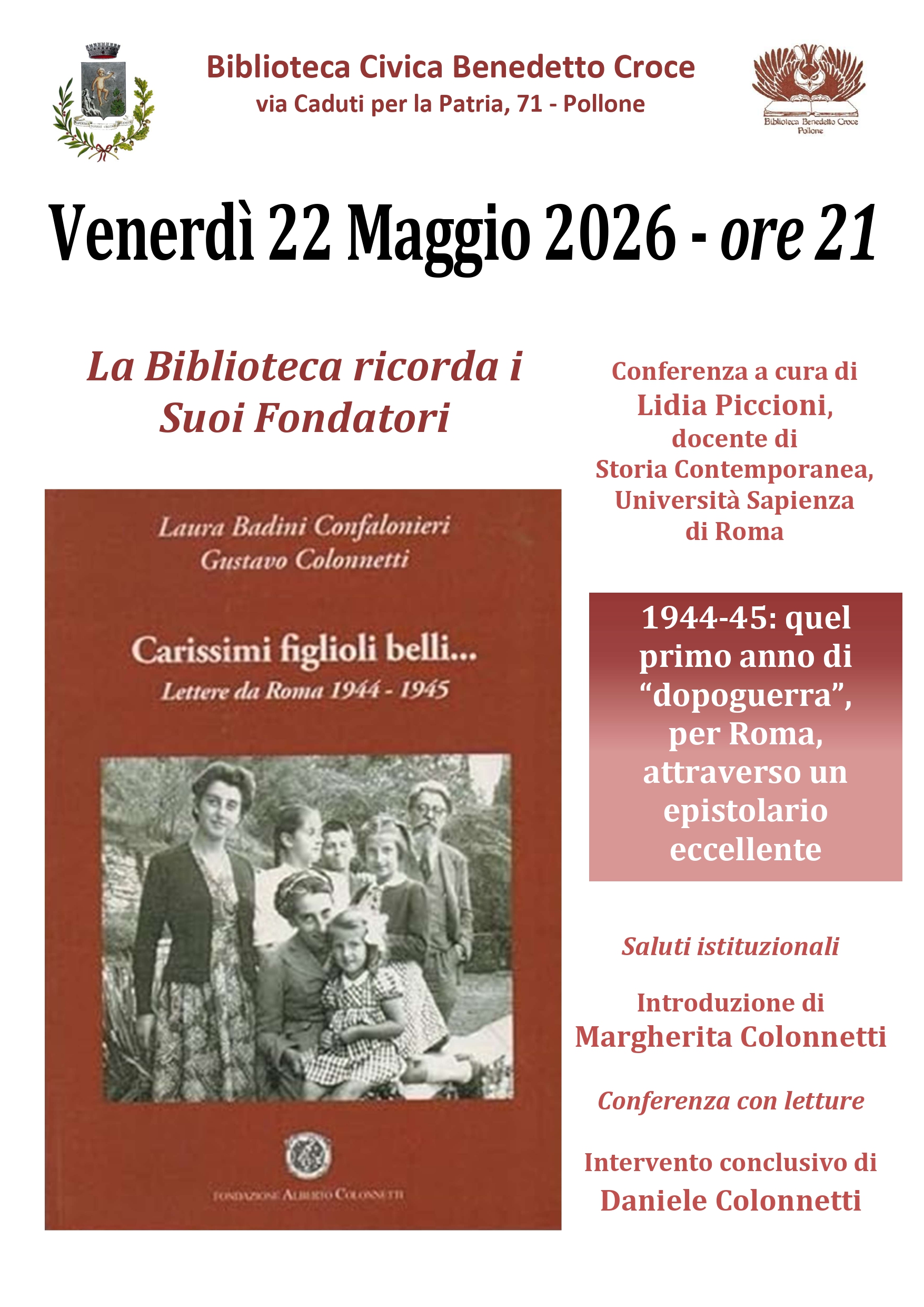 Conferenza a cura di Lidia Piccioni