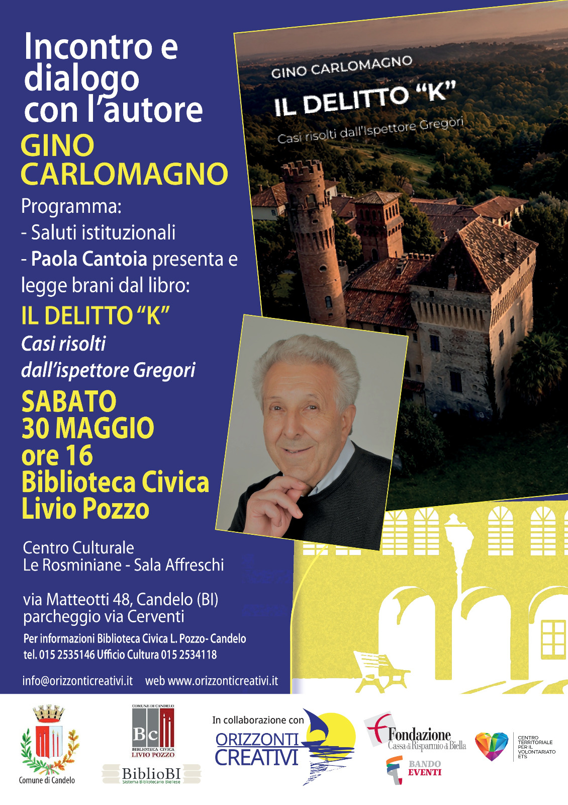 Gino Carlomagno presenta "Il delitto K -&nbsp;Casi risolti dall&rsquo;ispettore Gregori"