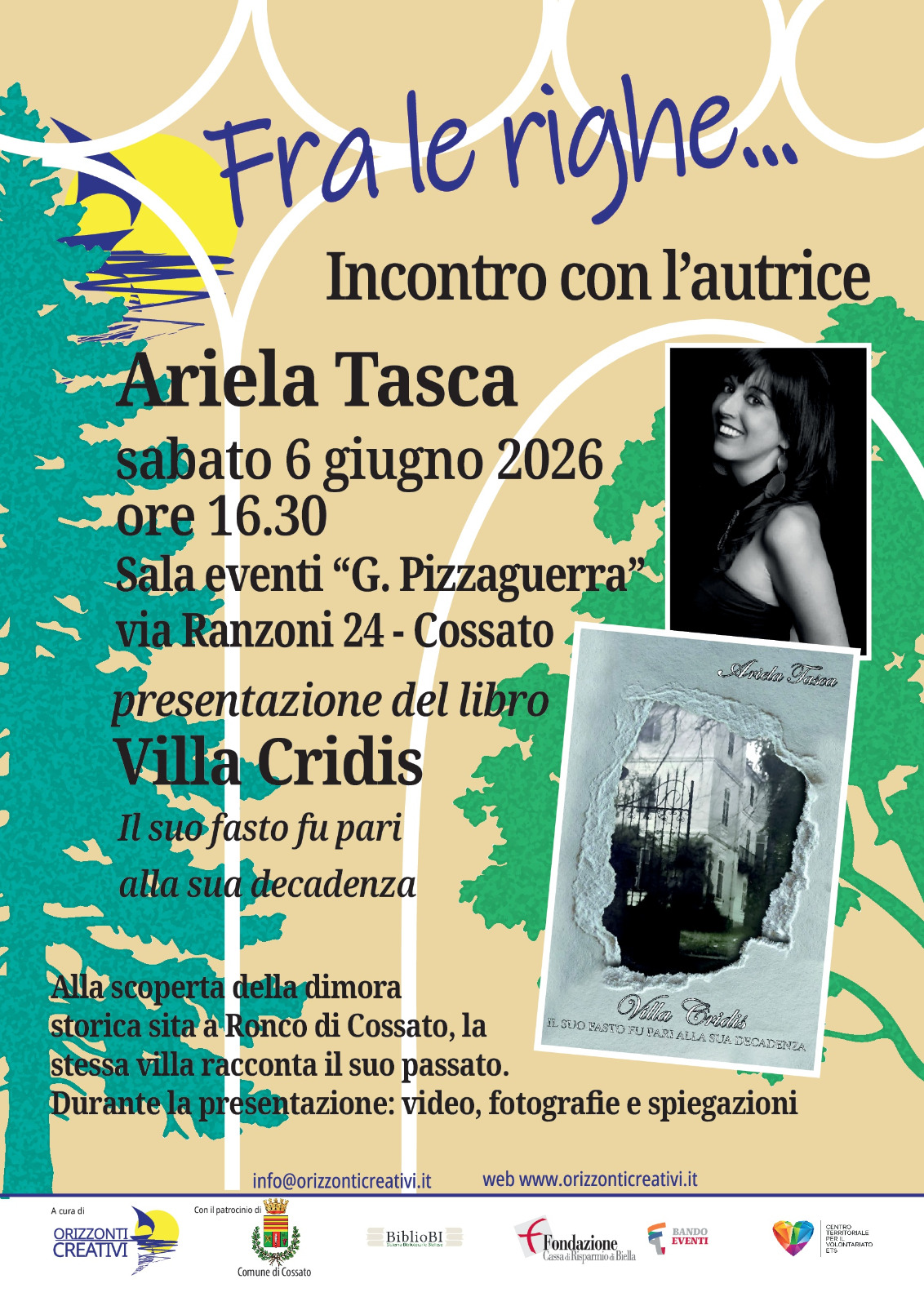Presentazione del libro di Ariela Tasca "Villa Cridis. Il suo fasto fu pari alla sua decadenza"