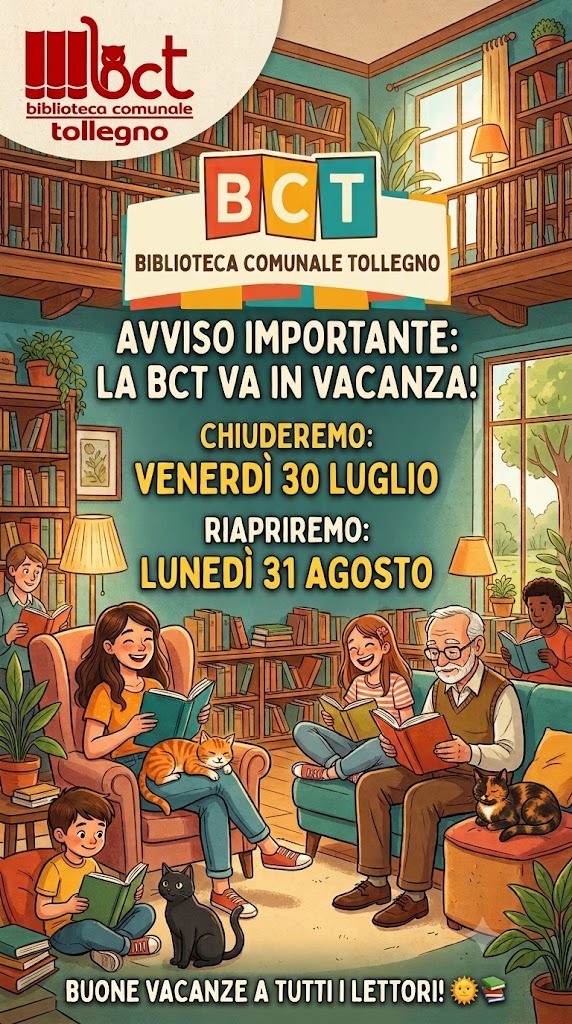 Biblioteca di Tollegno - chiusura