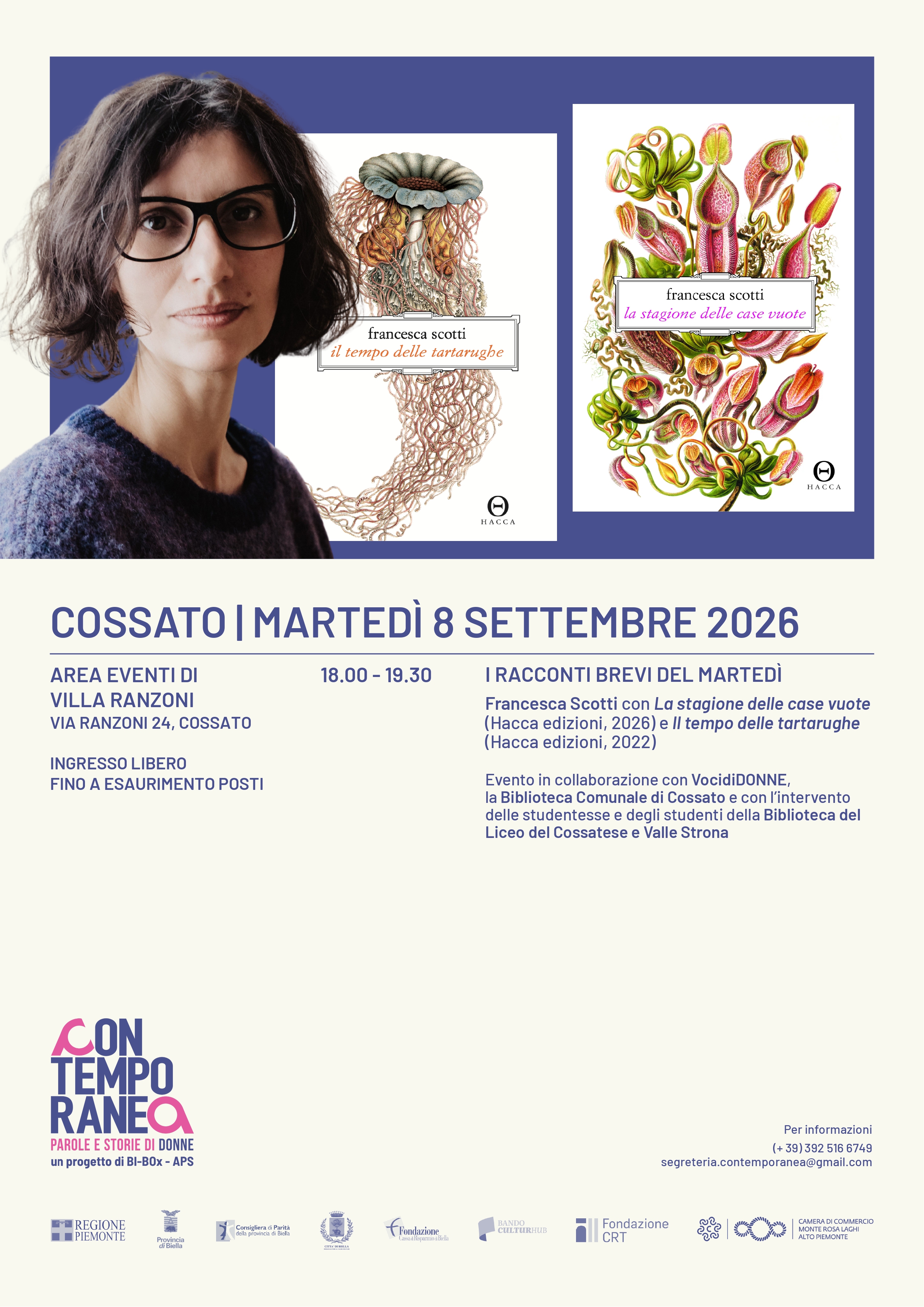I racconti brevi del marted&igrave; - marted&igrave; 8 settembre 2026