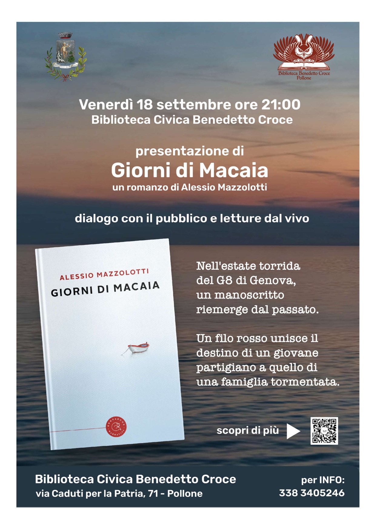 Alessio Mazzolotti presenta il libro &ldquo;Giorni di Macaia&rdquo;