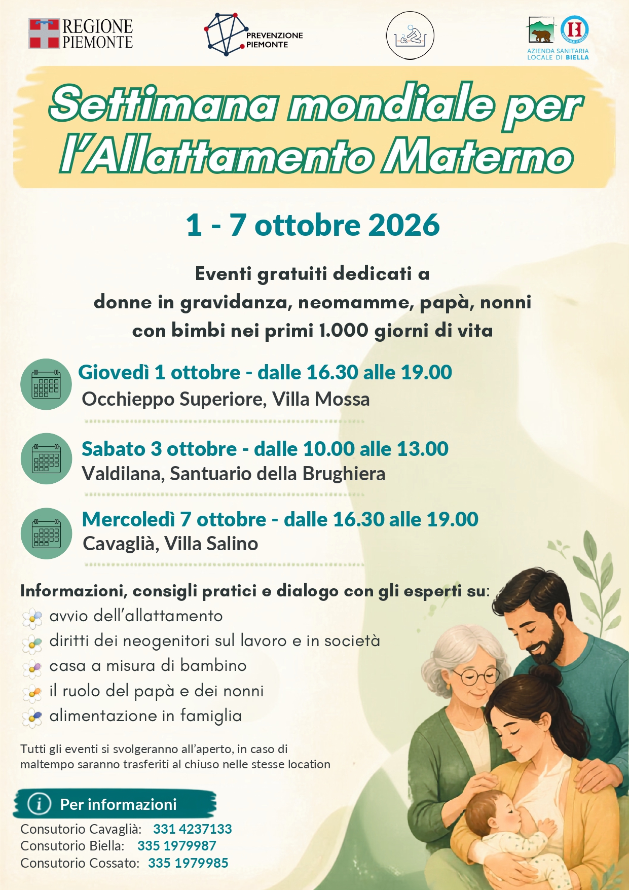 Settimana Mondiale per l'Allattamento Materno 2026