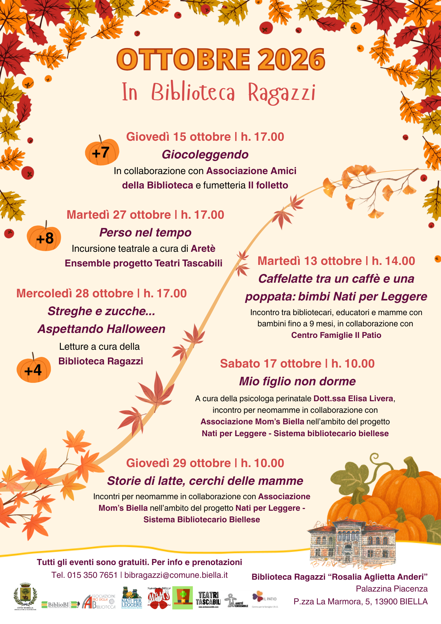 Ottobre con noi in Biblioteca Ragazzi!