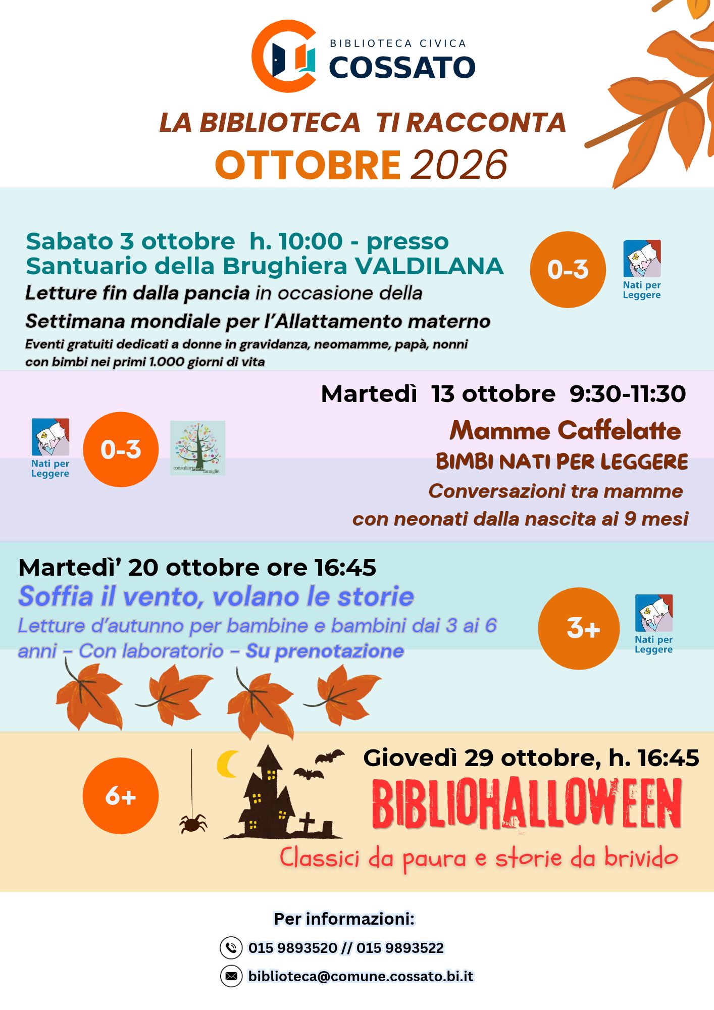 LA BIBLIOTECA TI RACCONTA Ottobre 2026