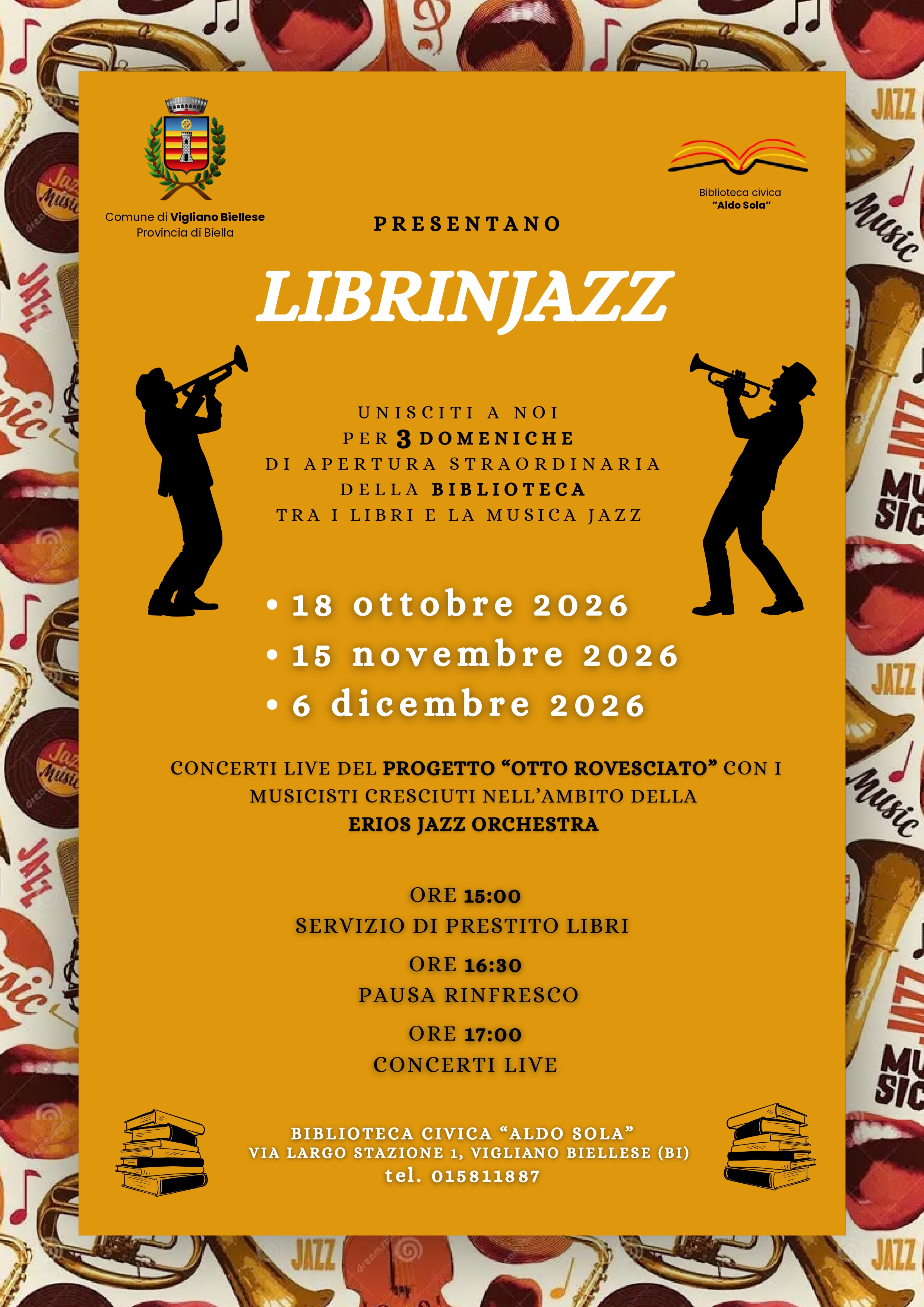 Librinjazz: tre domeniche di musica in Biblioteca