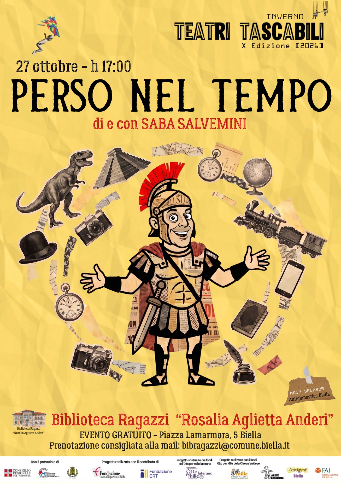 "PERSO NEL TEMPO" incursione teatrale alla Biblioteca Ragazzi di Biella