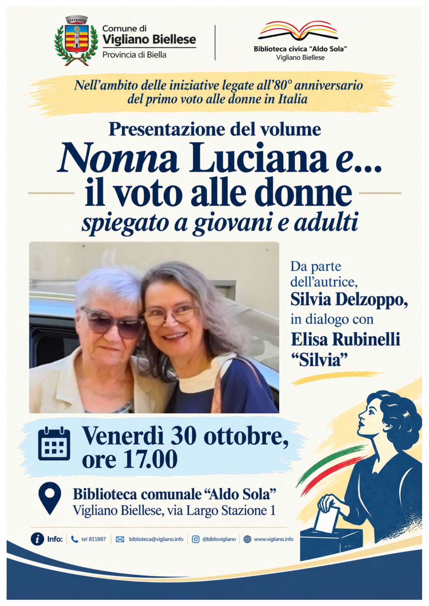 Presentazione del volume &ldquo;Nonna Luciana e&hellip; il voto alle donne spiegato a giovani e adulti&rdquo;