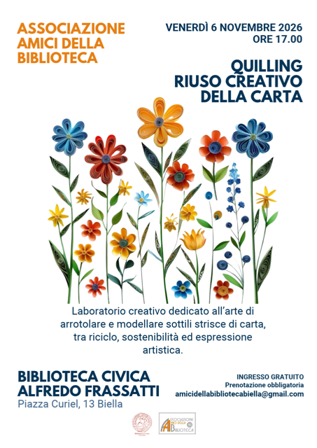 "Metamorfosi della Pagina" Dimostrazione di Arte del Quilling e Valorizzazione della Carta da Macero