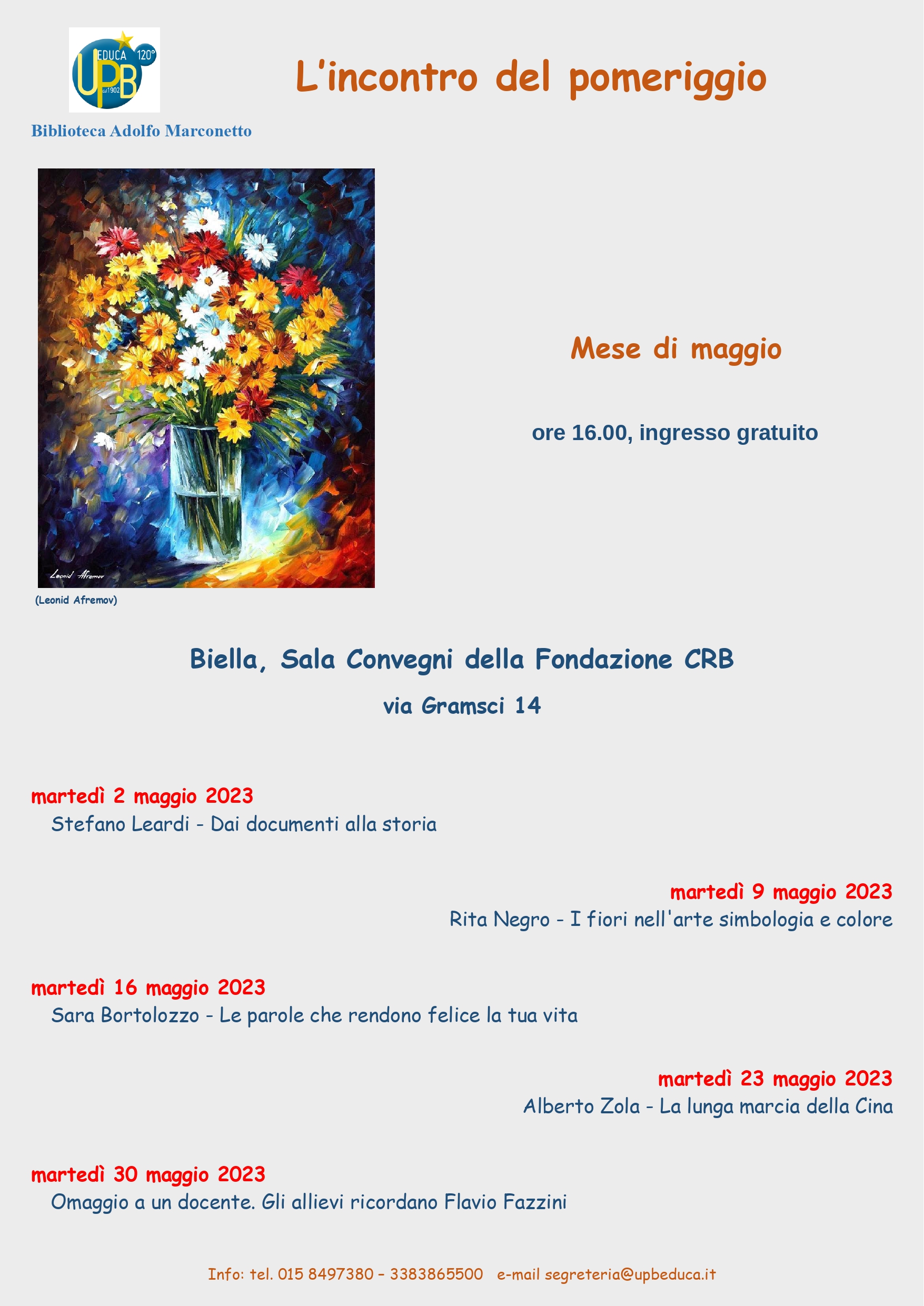 L'"Incontro del pomeriggio" di UPBeduca