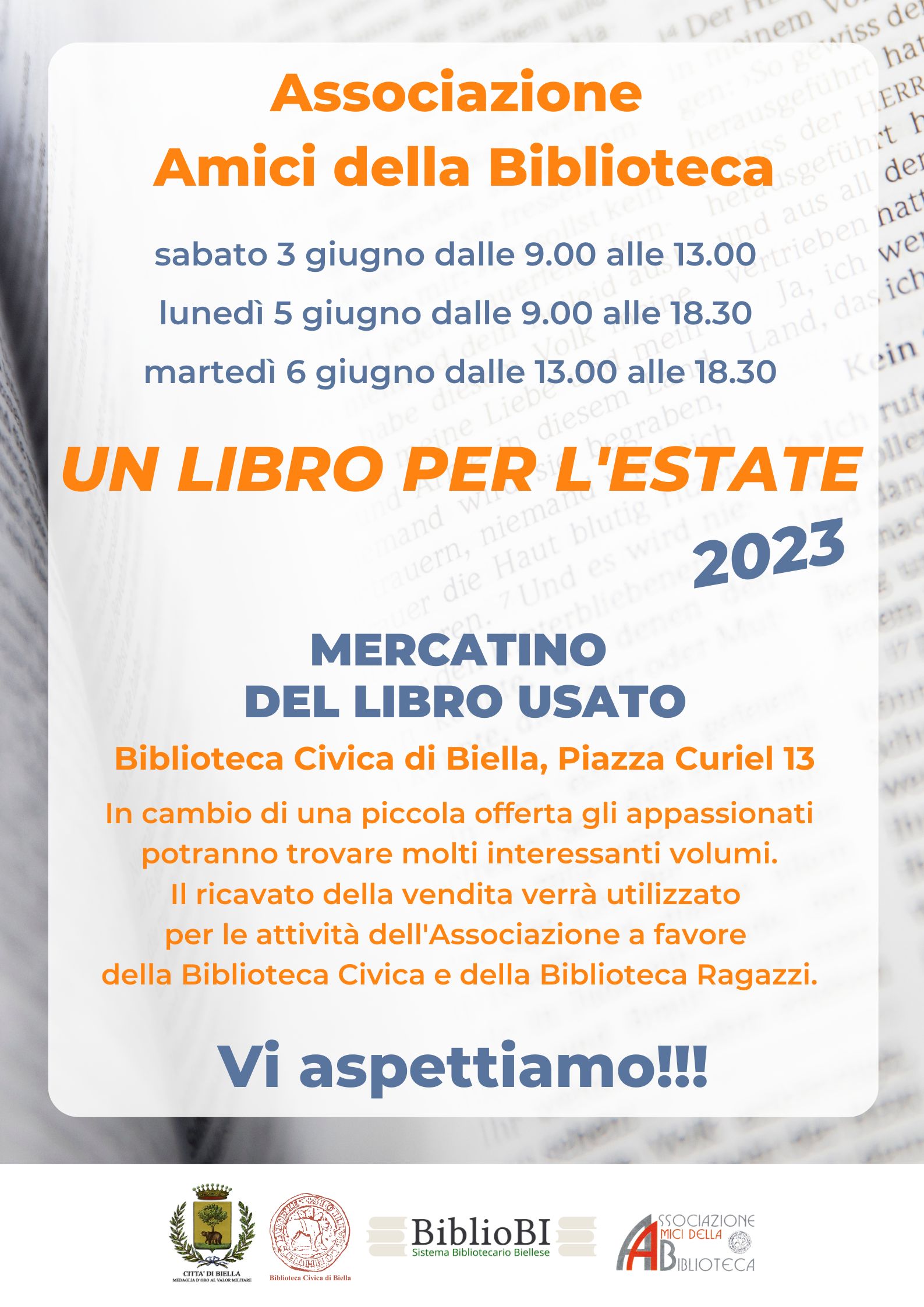 UN LIBRO PER L'ESTATE 2023 - Mercatino del libro usato