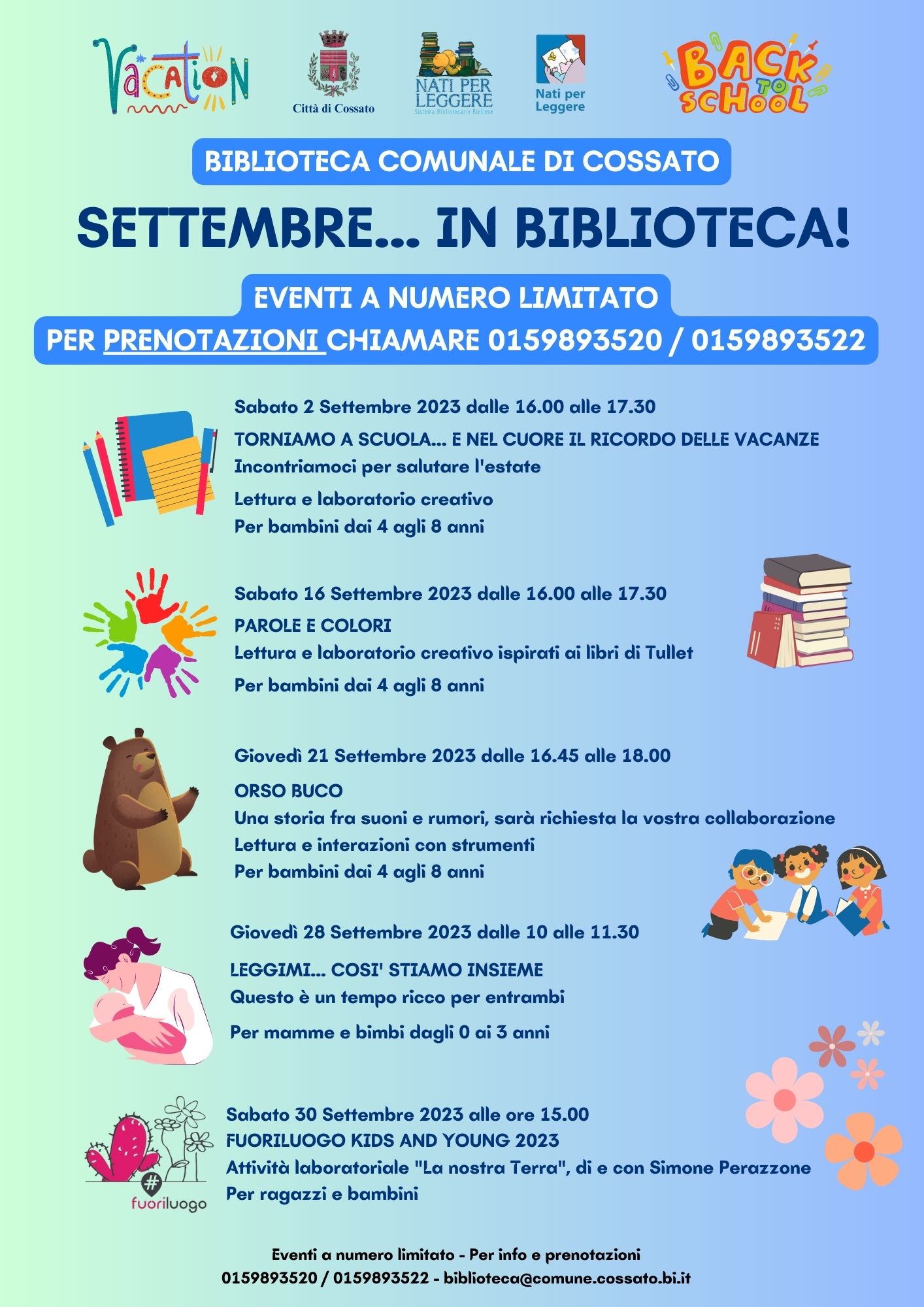 SETTEMBRE... IN BIBLIOTECA!!!