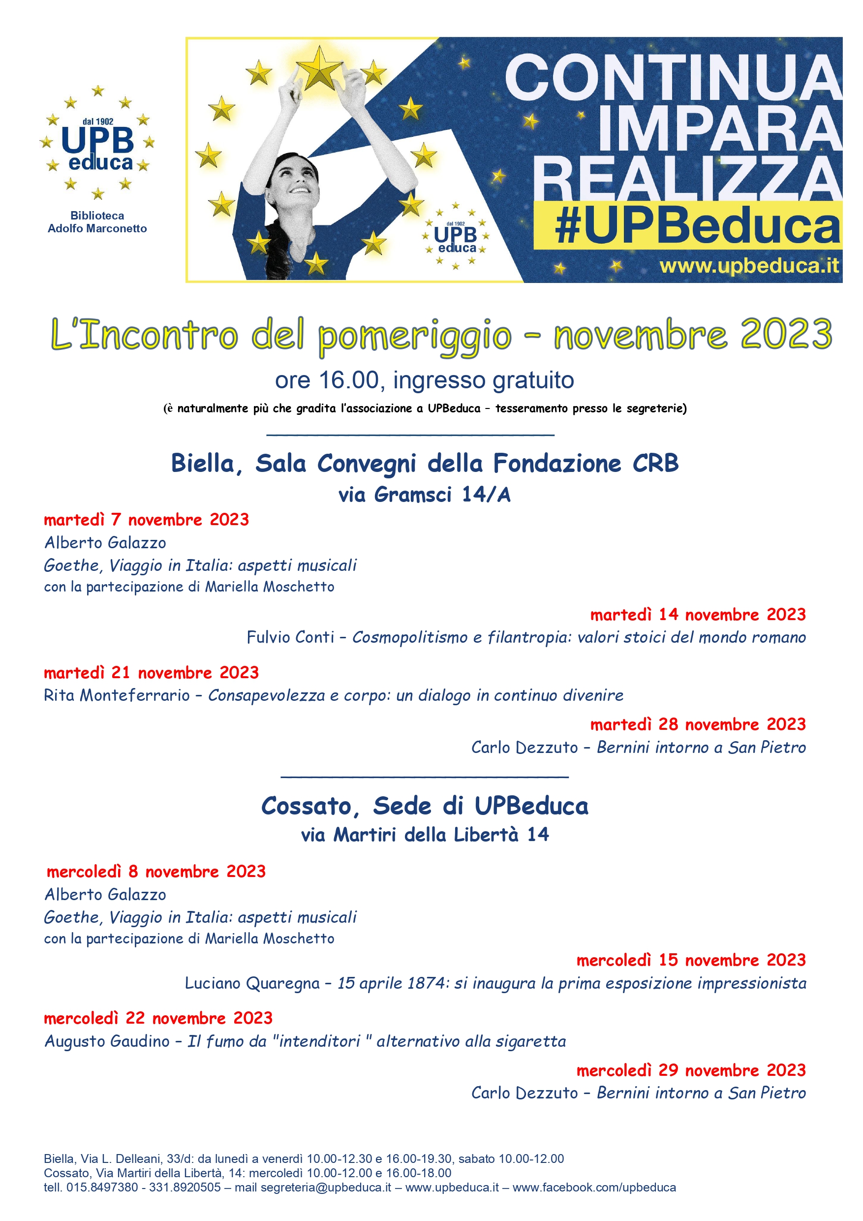 L'incontro del pomeriggio