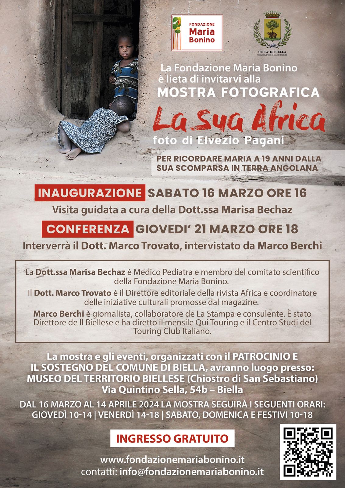 Inaugurazione della mostra “La sua Africa” e conferenza del Dott. Marco Trovato